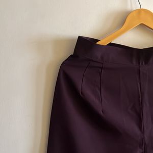 Purple Straight Formal Pant