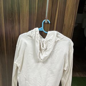 Neww Shoppers Stop Rio Cropped White Hoodie