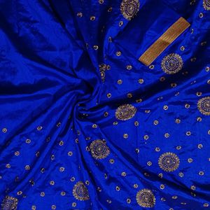 Traditional Blue Saree 🥻