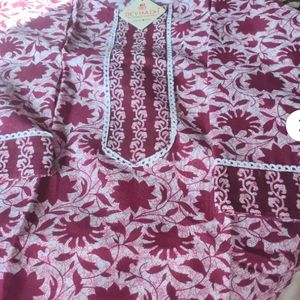 Very Beautiful Floral Kurti Set Cotton 🌺🌺🤌.