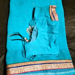 Light Blue 🩵 Saree