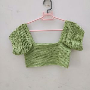 Crochet Limegreen Top