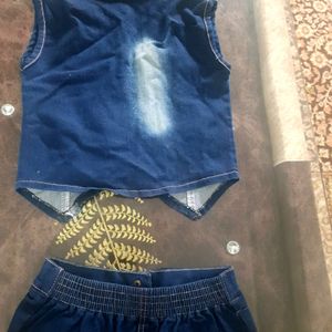 Denim Skirt Set