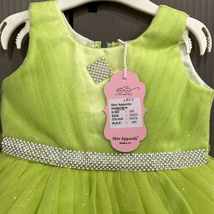 Green Coloured Baby Frock