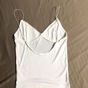 White Low Neck Cami Top