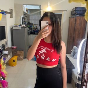 Red Crop Top