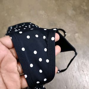 Black Bra With White Dots