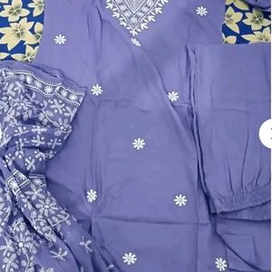 Embroidered Women 3 Piece Kurta Sets XXL