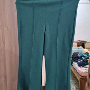 Set Of 2 Trouser Black And Bottle Green