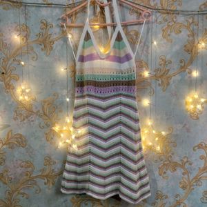 Crochet Halter Neck Dress 🎀