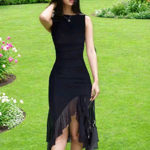 Newme Ruffled Boat Neck Dress