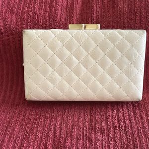 Padded White Clutch