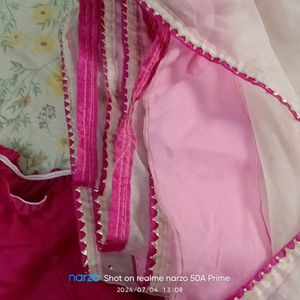 Organza Saree With Stitch Blouse