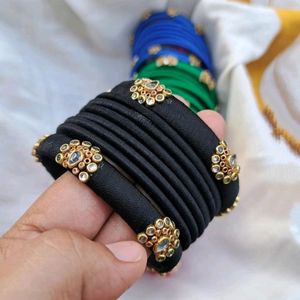 Handcrafted Silk Thread Bangles Set