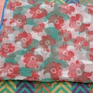 Flowers Prnit Doria Saree