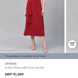 "Athena" Dress With Accent Knot