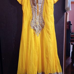 Beautiful Yellow Anarkali Dress 👗🌸✨