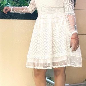 shein white beautiful dress