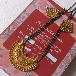 New Mangalsutra With Earring Set