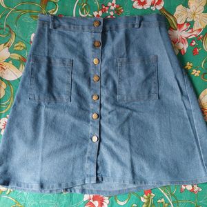 Cotton Denim Skirt