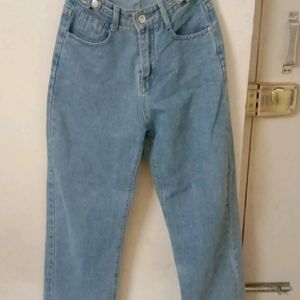 Denim Blue Straight Leg Jeans