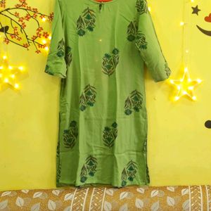 Short Kurta With One Side Pocket💚