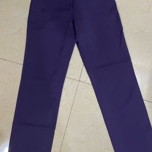 Purple High Waist Trousers.