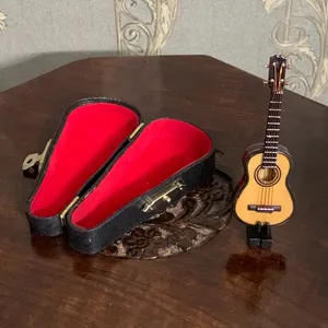 Price Drop‼️miniature Guitar With Stand And Case