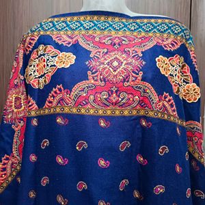 Party Wear Printed Woolen Sawal