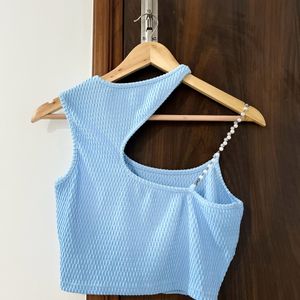 Blue Pearl Strap Top