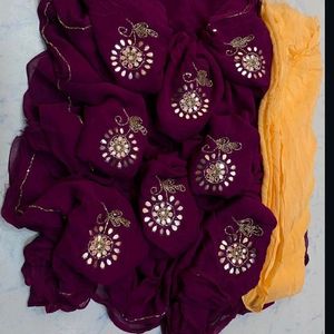 Dark Purple Saree With