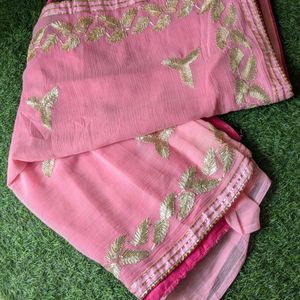 Jaipuri Gota Patti Work Saree New Branded