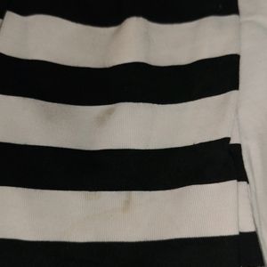 Black And White Striped Top