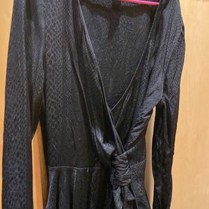 Black Satin Stylish Top