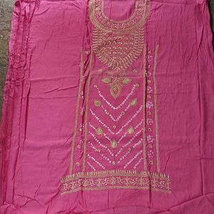 Pure Cotton Bandhani Dress Material