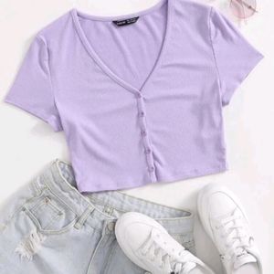 Korean Lavender Crop Top 💜