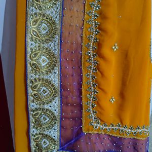 Heavy Embroidery Work Saree