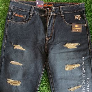 Men's Formal Navy Blue Denim Jeans