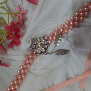 fabulous pink pearl necklace for womens/girls