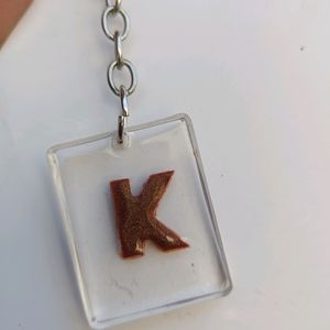 K Letter Keychain