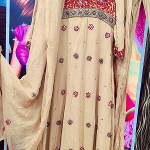 Anarkali Gown With Bottom And Dupatta