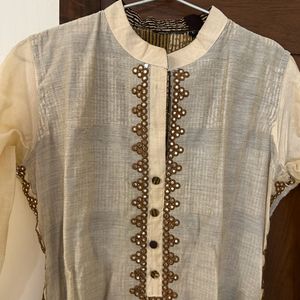 Cream Long Kurta