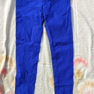 Woman Blue Jeggings