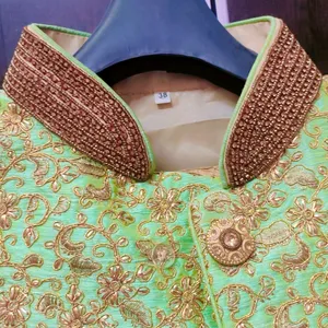 Embroidery Men Sherwani With Golden Pent