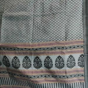 Synthetic Cotton Saree | Bagh/Dabu Print