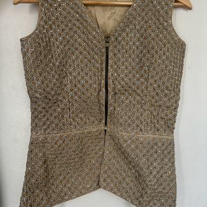 Sleeveless Ethnic Jacket