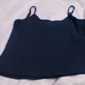 Shein Navy Blue Crop Top