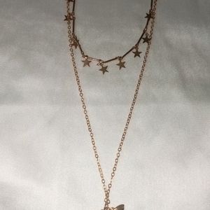 Golden Double Chain Necklace