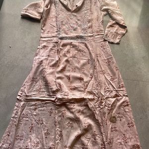 Pink Embroidered Kurti