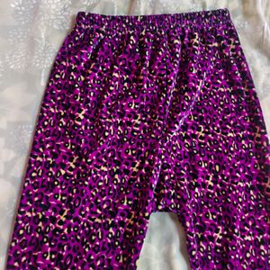 Leopard Purple Leggings Or Bottom (Women's)